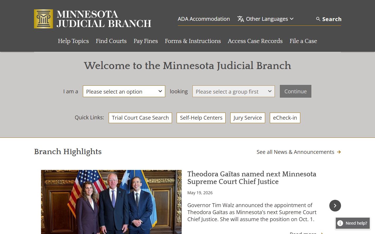 Ramsey County court records public access rules document