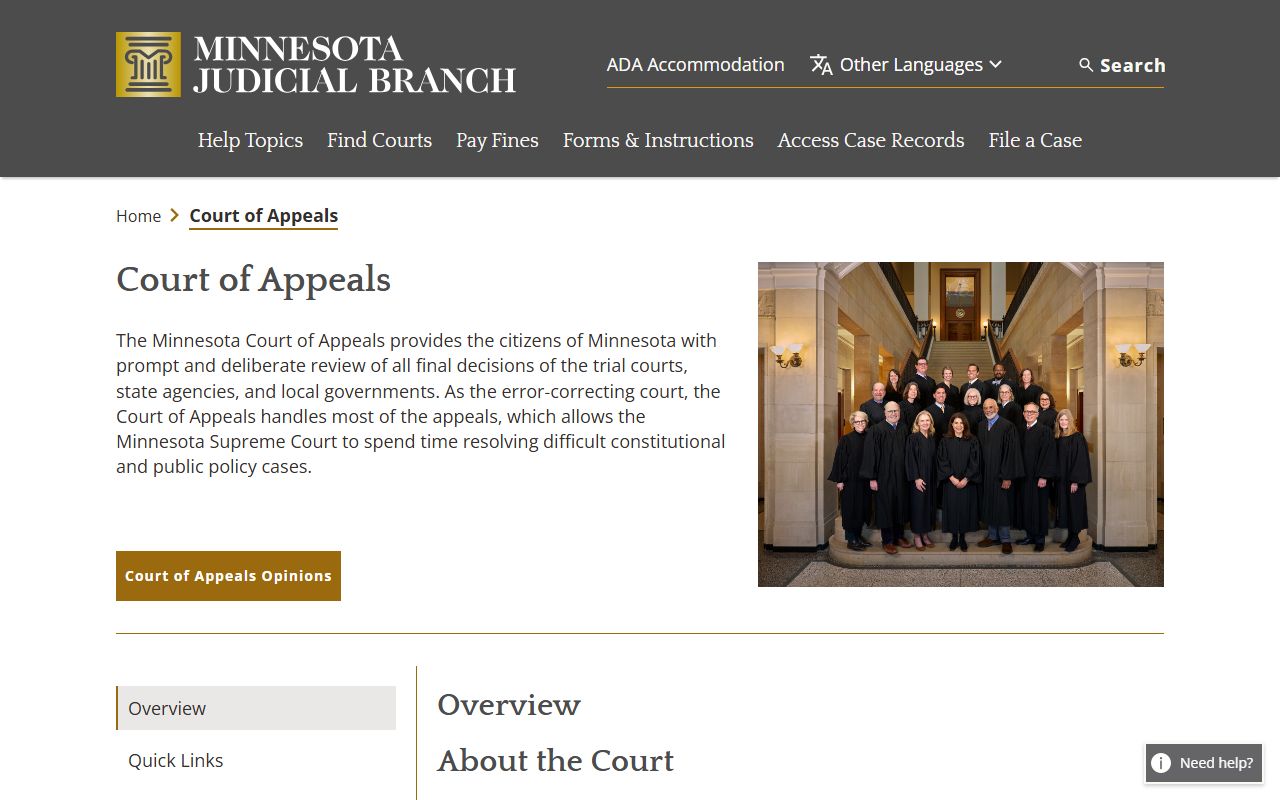 Ramsey County court records Minnesota Court of Appeals page