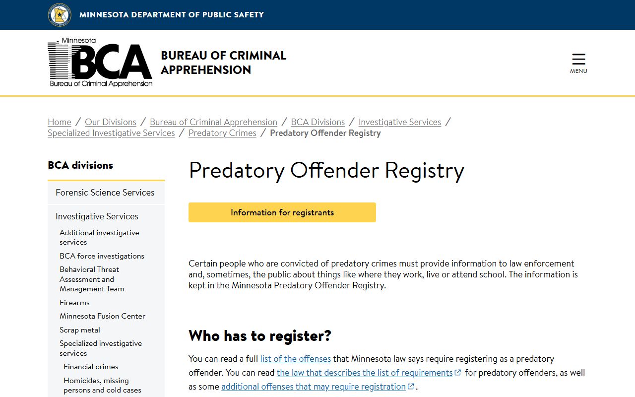 Ramsey County released inmates Minnesota predatory offender registry