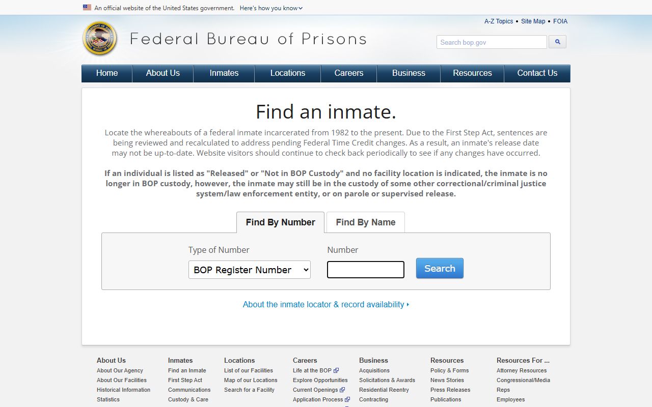 Ramsey County released inmates federal BOP inmate locator
